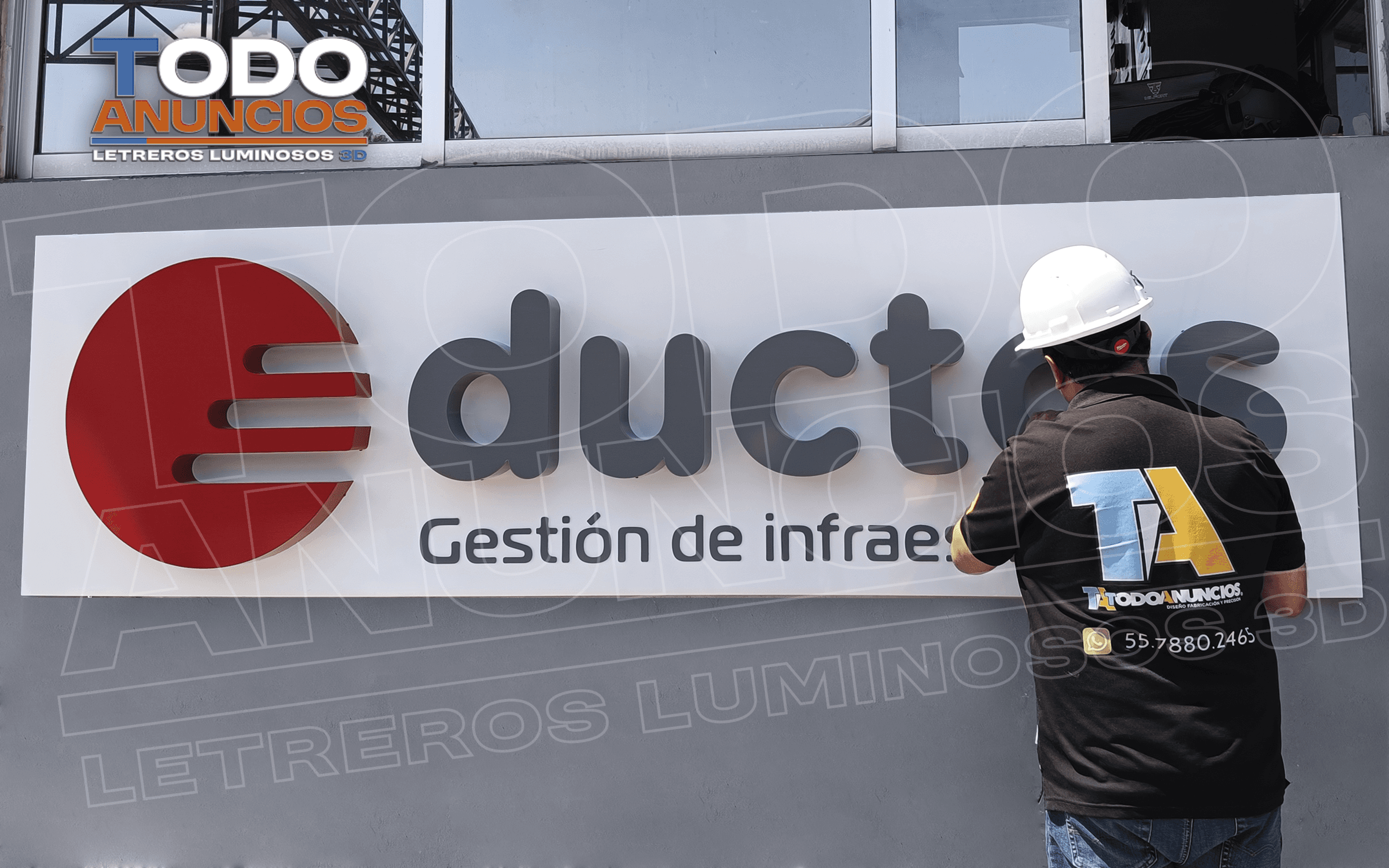Letrero corporativo — Ductos. Abrir vista ampliada.
