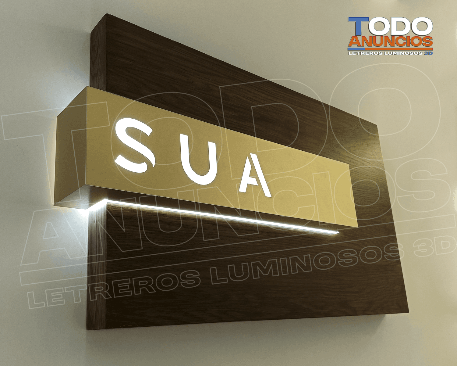 Letrero corporativo — SUA