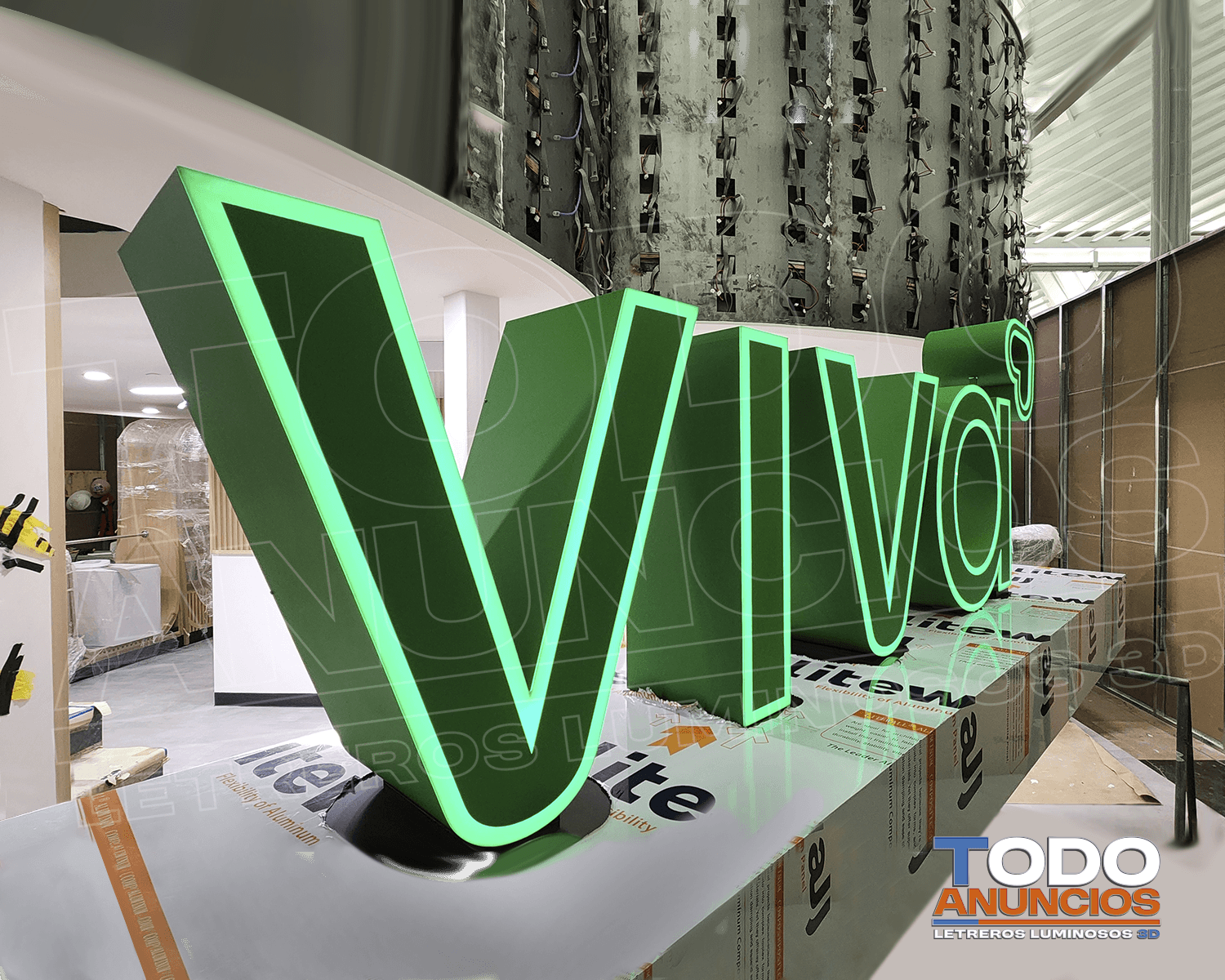 Letrero corporativo — Viva