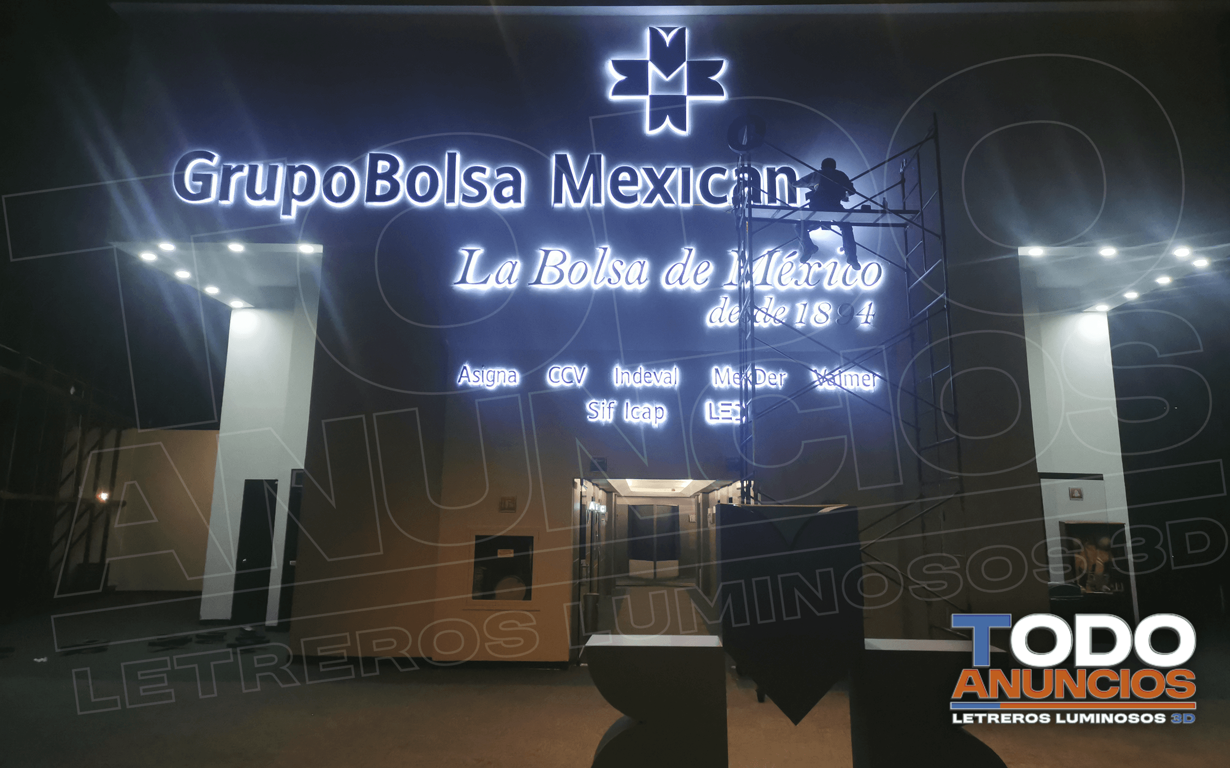 Letrero corporativo — BMV