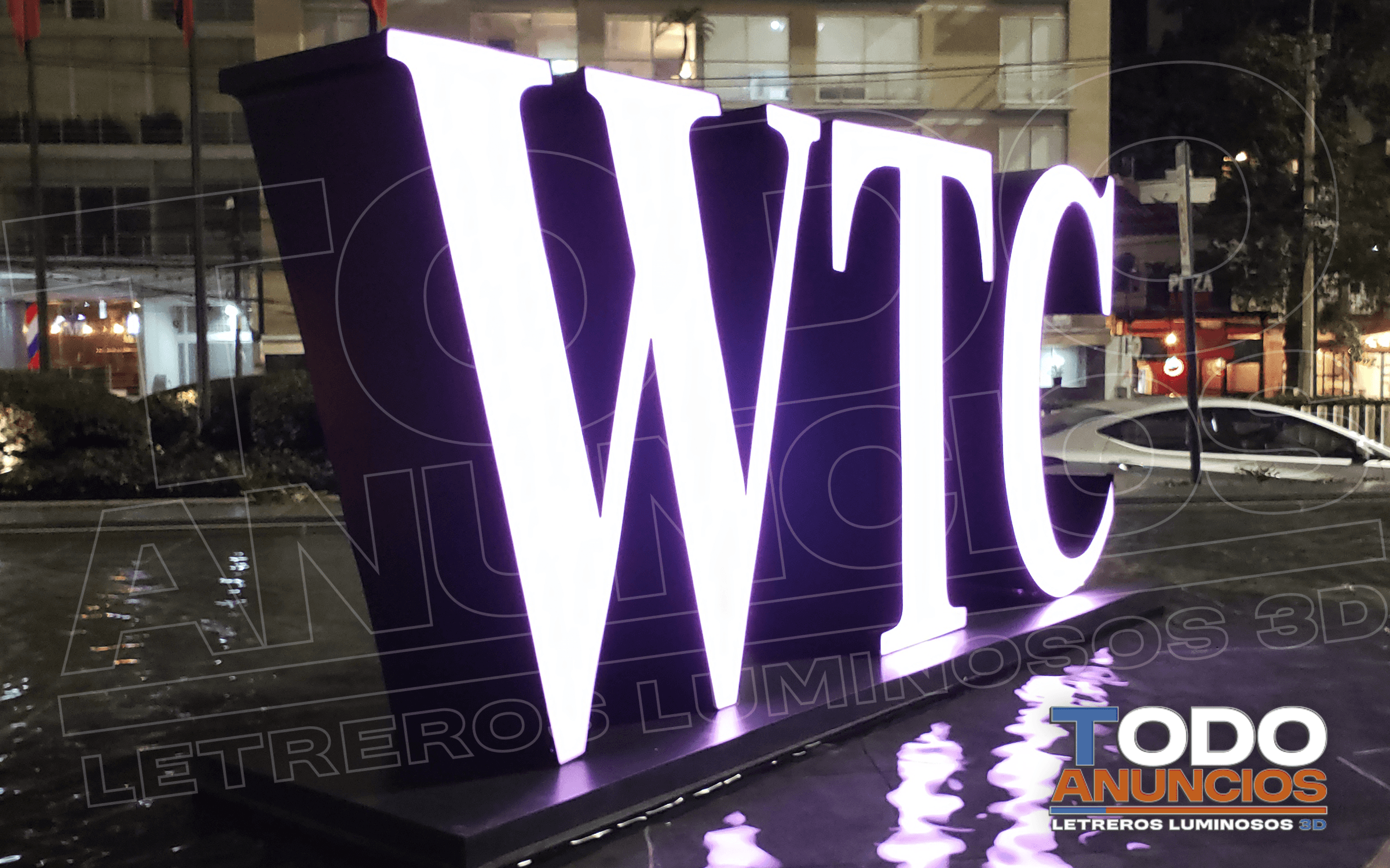 Letrero corporativo — WTC